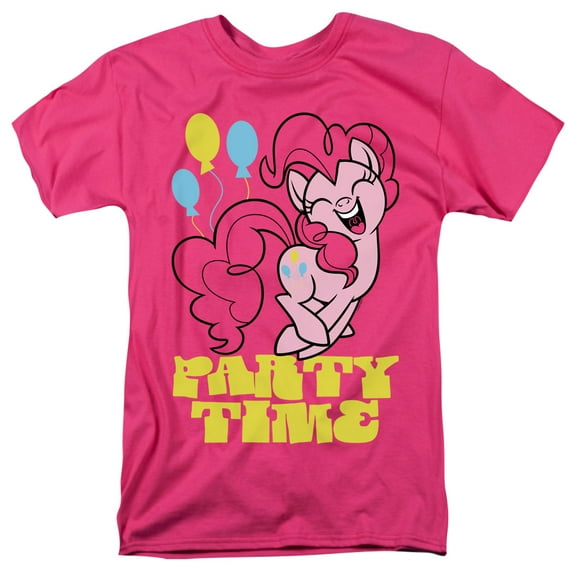My Little Pony TV Party Time S/S Adult 18/1 T-Shirt Hot Pink