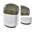 thumbnail image 4 of 3 Compartments Large Capacity Draining Utensil Storage Box With Cover Kitchen Utensil Holder for Countertop,Wall Mounted Chopsticks Holder Dust Prevention[White], 4 of 9