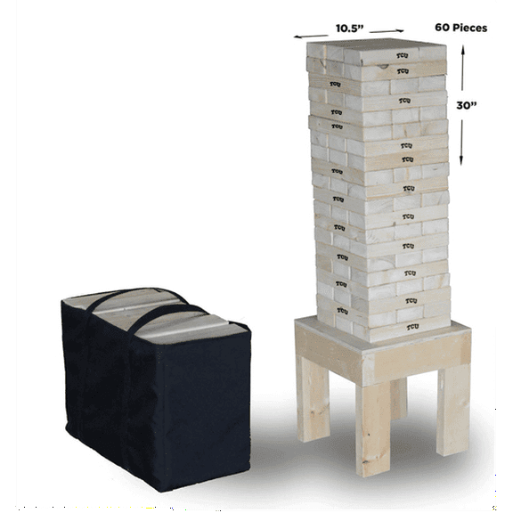 Texas Christian University "TCU" Engraved Tumbler Tower - 60 Pieces