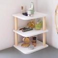 thumbnail image 6 of Qiweii Double-Layer Wooden Corner Shelf, Desktop Office Storage Shelf, Decorative Ornament Organizer Shelf, 6 of 6