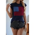 thumbnail image 4 of Women'S American Flag Sweater Vest Crewneck Cap Sleeve Casual Summer Knit Tank Top Navy Blue S, 4 of 9