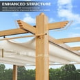 thumbnail image 6 of Studyset Outdoor Pergola, Heavy-Duty Aluminum Patio Pergolas and Gazebos Clearance with Retractable Canopy Sun Shade, UV-Resistant Metal Pergola for Existing Deck, Backyard Garden Porch, 6 of 8