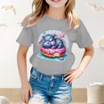 thumbnail image 2 of ibiyuan Shirts for Girls 7-8 Casual Short Sleeve Girls T Shirts Size 7 Graphic Print Girl Tops Size 8 Crew Neck Tees Loose Fit Kids Cotton Summer Top,12-13 Years, 2 of 4