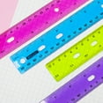 thumbnail image 4 of BAZIC Jeweltones Color Plastic Ruler 12" (30cm), School Supplies (4/Pack), 1-Pack, 4 of 7