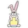 Advanced Graphics Easter Bunny With Egg Sign Board Life-Size Cardboard Stand-Up