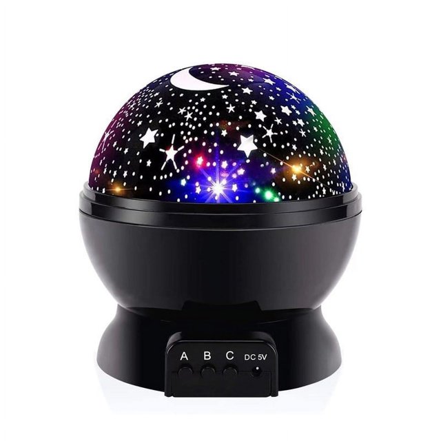 Un proyector de luz nocturna para niños, un proyector de luz nocturna con música Bluetooth para niños, un proyector de luz para bebés con temporizador giratorio 360, bombillas que cambian de color pa