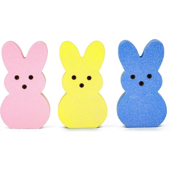3 Pcs Wooden Easter Bunny Decor Set - 5-Piece Easter Home Decor for Spring Tables & Mantels (3 Pcs-a)