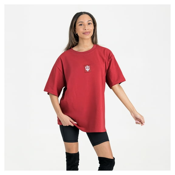 Women's Gameday Couture Crimson Indiana Hoosiers Oversized Back at Ya T-Shirt