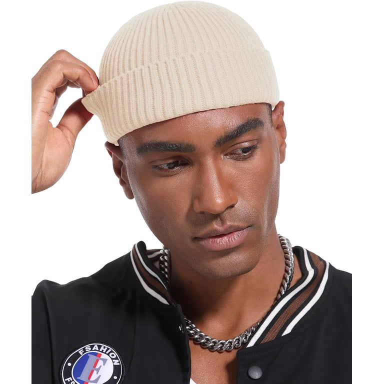 Merino Wool Fisherman Beanie Knit Skull Cap Cuffed Winter Hat Unisex Merino Wool Beanie Heniwo Wool Fisherman Beanie - Fleece  main image 4