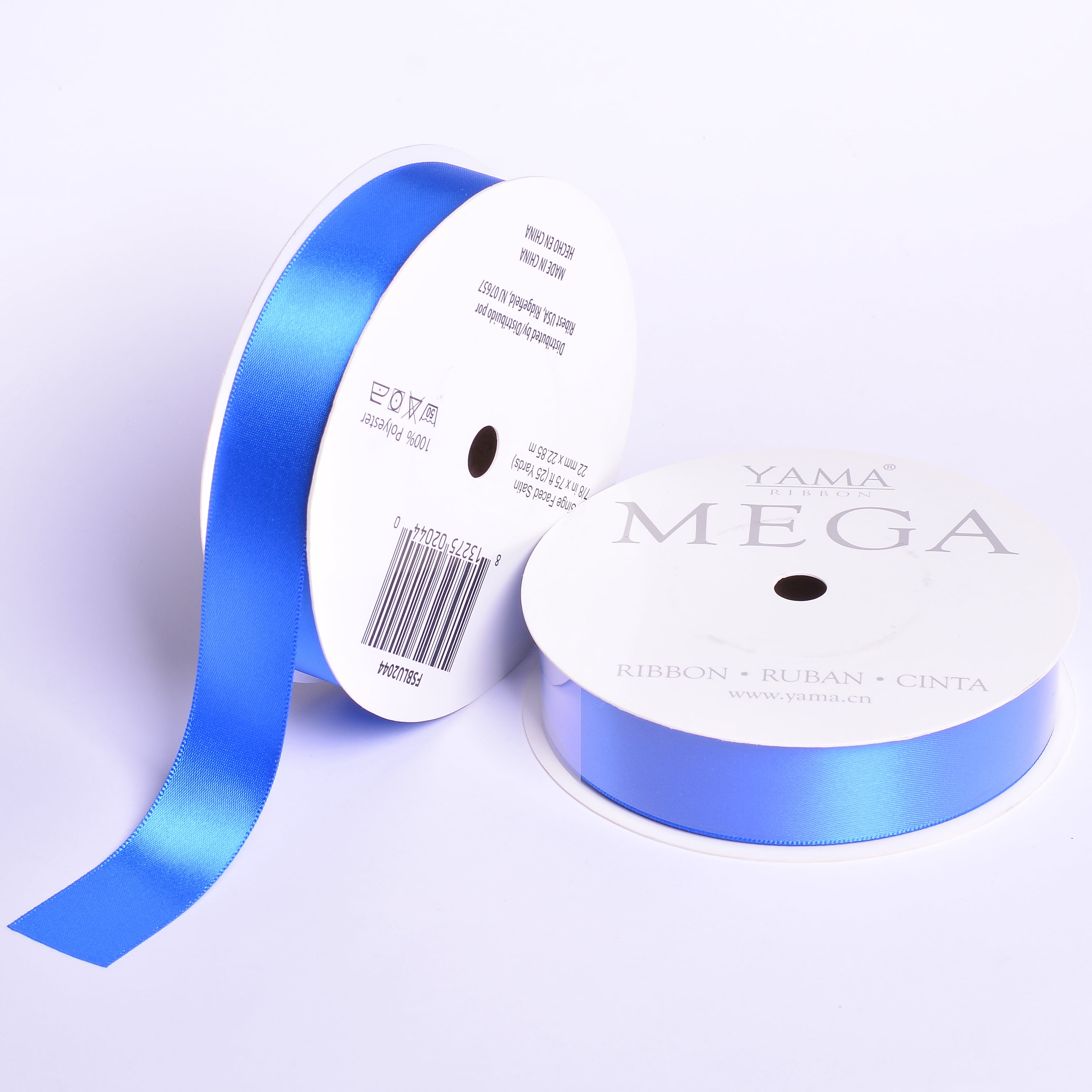 Yama Ribbon 1.5" Single Face Satin Blue Mega Ribbon, 1 Each