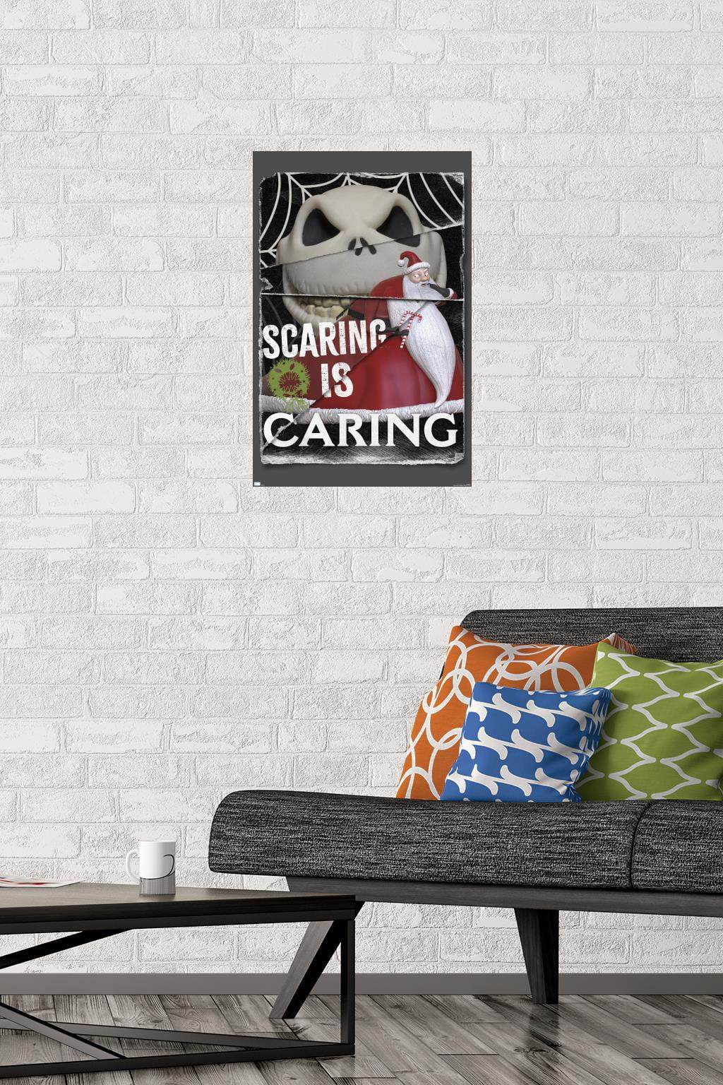 Disney Tim Burton's The Nightmare Before Christmas - Distorted Caring Wall Poster, 14.725" x 22.375"
