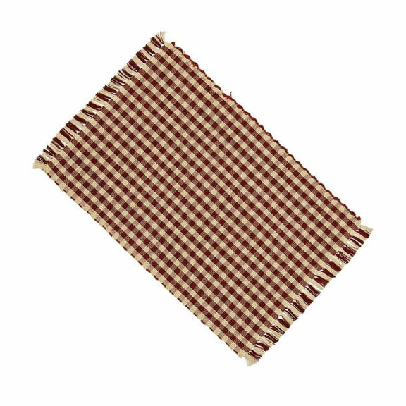 Heritage House Check Red Placemats - Set of 6 - Home Collections by Raghu