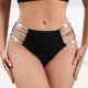 thumbnail image 2 of Tanga de mujer con purpurina, suave, con tiras y diamantes de imitación, sexy, de cintura media, con recortes, sin costuras, 2 of 7