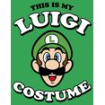 thumbnail image 2 of Junior's Nintendo This is my Luigi Costume  Graphic Tee Kelly Green Small, 2 of 3