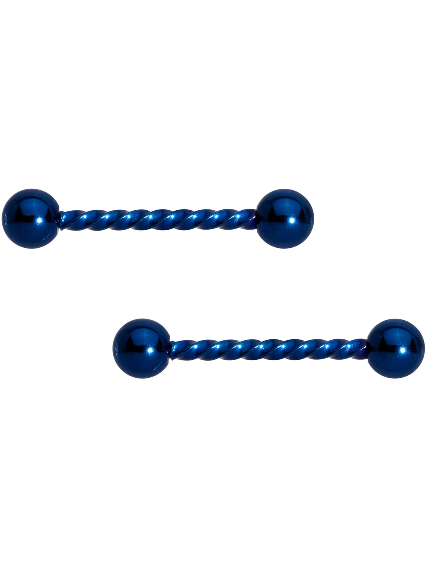 Body Candy Body Candy Nipplerings Piercing 14G Deep Blue Anodized