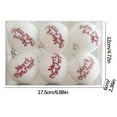 thumbnail image 3 of Christmas Tree Ornaments Set, 6 Pack 2.36 Inch White Velvet Balls with Gold Snowflake Pattern, Elegant Holiday Decorations for Tree, Home, and Party Décor, 3 of 4