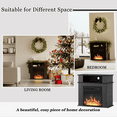 thumbnail image 5 of Waleaf 28" Electric Fireplace with Mantel Wooden Surround Freestanding Firebox for Living Room,Black, 5 of 7
