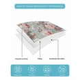 thumbnail image 5 of Quilts Twin Size, Pink Green Spring Floral Soft Comforter Bedding Set for Bed, Vintage Botanical Summer Lightweight Quilted Bedspread with Pillow Cover(2 Pieces) for All Season, 68x86 Inch, 5 of 6