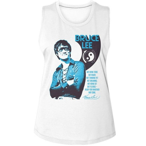Bruce Lee Ready White Women's Muscle Tank Top T-Shirt