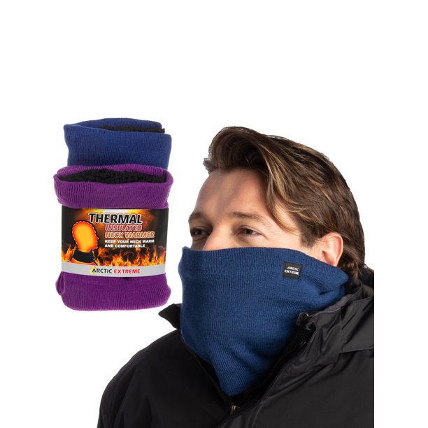 2 Pack Arctic Extreme Mens Neck Warmers, Womens Neck Warmers, Fleece