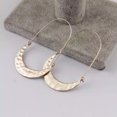 thumbnail image 6 of Hammered Crescent Moon Hoops Resin Tortoise Shell Hoop Earrings Jewelry, 6 of 9