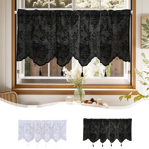 Xihbxyly Cortina de Pantalla para El Hogar, Diseño de Tejido Fino, Tela de Poliéster Blanca, Filtro de Luz Natural Suave, Elegante Decoración Del Hogar, Fácil Instalación, Tamaño 132 X 46 Cm