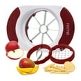 thumbnail image 1 of Valore Soft Grip Food Slicer with 3 Blades - Apple Slicer, French Fry Cutter, Mango Slicer - Great Meal Prep Kitchen Accessory - Easy to Use 3 in 1 French Fry, Mango and Apple Cutter, 1 of 5