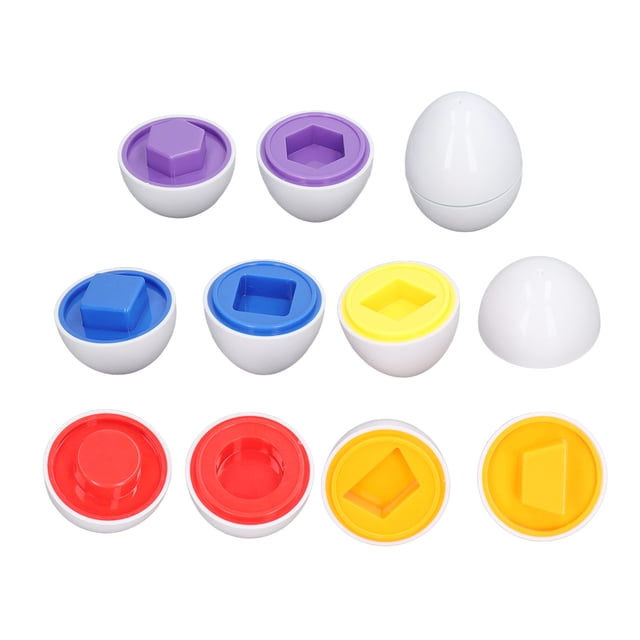 Huevos a juego con forma de color, 6 piezas de huevos de Pascua a juego Huevos de Pascua a juego con forma de huevo de juguete Valor excepcional