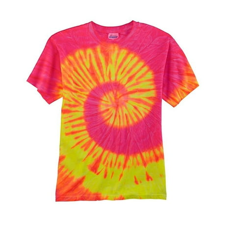 Adult 5.4 oz., 100% Cotton T-Shirt - FLUORESCENT SWRL - L