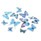 thumbnail image 1 of 12 pegatinas de pared 3D de plástico con forma de mariposa Azul claro, 1 of 6