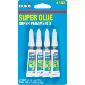 Duro Super Glue, 4 pack, Clear 0.1 oz