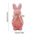 thumbnail image 3 of Decoraciones de Pascua, adornos de Pascua, regalos de Pascua, decoraciones de conejo de Pascua con lentejuelas y decoraciones de exterior con temática de conejo de Pascua para decoración de jardín y f, 3 of 6