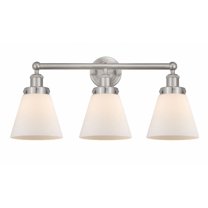 616-3W-SN-G61 Innovations Lighting Cone - 3 Light Bath Vanity In Industrial Style-10 Inches Tall and 24.5 Inches Wide-Brushed Satin Nickel