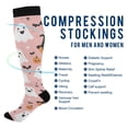 thumbnail image 2 of FORMRS Womens Knee High Socks Casual Long Thick Travel Daily Wear, 1 Pair, Pastel Pink Halloween, 2 of 6