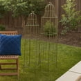 thumbnail image 6 of Meryl Plant Trellis Set of 2, Garden Tall Cage Design, Green Metal, 6 of 6