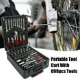 thumbnail image 2 of 899pcs Home Repair Tool Set Kit, Toolbox Storage Case with 4 Drawers, General Household Tool Kit with Rolling Tool Box, Tool Set Kit for Maintenance, Garden, Homeowner, Handyman -Black    RR, 2 of 21