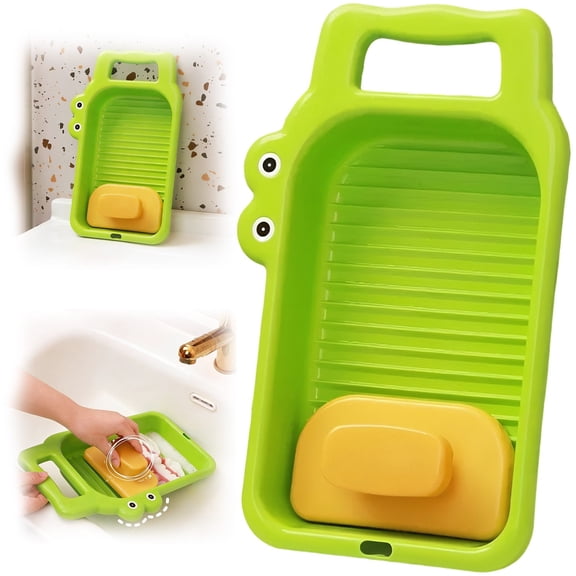 Washing Board Saving Portable WithforTraining Laundry Household, Alligator Shape Laundry Board, Portable Clothes Washing Board, Laundry Training Tool