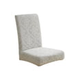 thumbnail image 2 of Funda de silla – Cojín del asiento | Tejido elástico grueso, resistente al desvanecimiento, ajuste antideslizante | Funda para silla de comedor | Caqui, gris, beige, gris oscuro | 60x48x46cm, 2 of 6