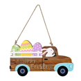 thumbnail image 1 of Type C Adornos colgantes de Pascua felices, luz LED, letreros de camión de huevo de conejito para puerta delantera, pared, vacaciones, primavera, Pascua, decoración de casa de gra, 1 of 5