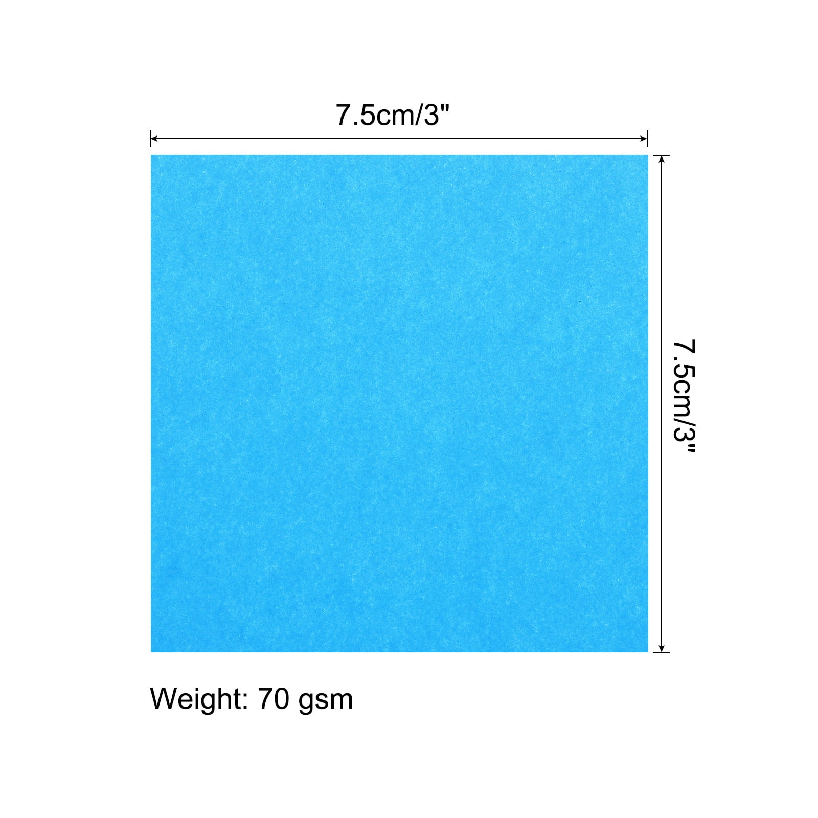 Uxcell Origami Paper Double Sided for Art Craft Project Beginner 100 Sheets Aquamarine Blue 3x3 inch