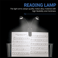 thumbnail image 4 of 2Pcs Music Stand Light Clip on LED Book Lights Dual Arm Reading Lights for Books in Bed 360 Degree Adjustable Clip ABS+Metal Black,2 x musical score lamp, 4 of 9