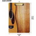 thumbnail image 3 of FMSHPON Grunge Music Guitar Clipboard Hardboard Wood Nursing Clip Board and Pull for Standard A4 Letter 13x9 inches, 3 of 8
