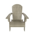 thumbnail image 3 of WestinTrends Tuscany HIPS Outdoor Patio Folding Adirondack Chair, Weathered Gray, 3 of 11