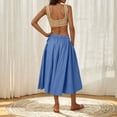 thumbnail image 5 of High Waisted Boho Skirts for Women Summer Elastic Waist Flowy Swing A-Line Peasant Skirts, 5 of 9