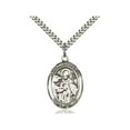 thumbnail image 1 of Sterling Silver St. Januarius Pendant 1 x 3/4 inches with Heavy Curb Chain, 1 of 1