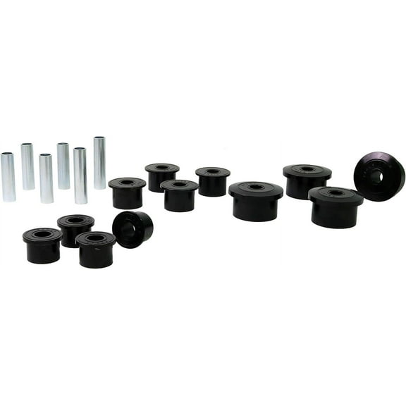 Whiteline W73819 Rear Leaf Spring and Shackle Bushing Kit Compatible with 86-99 Comanche, Cherokee