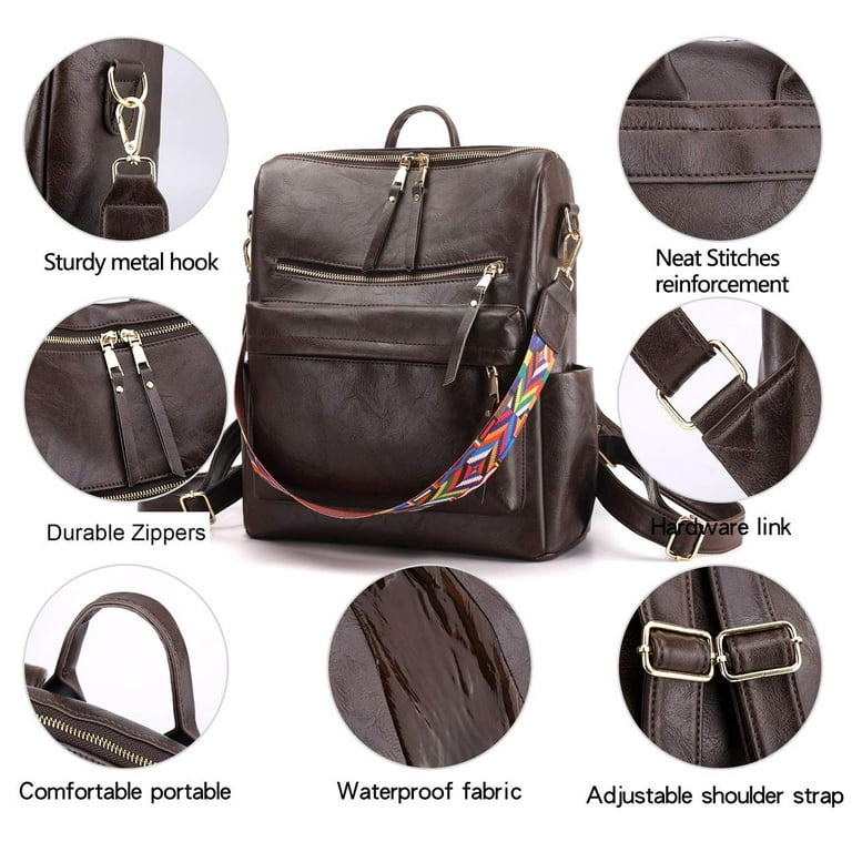 Women's Fashion Backpack Purses Multipurpose Design Handbags and