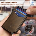 thumbnail image 4 of Tarjeteros de piel Wallet BULLIANT con clip para billetes para hombre, 4 of 7