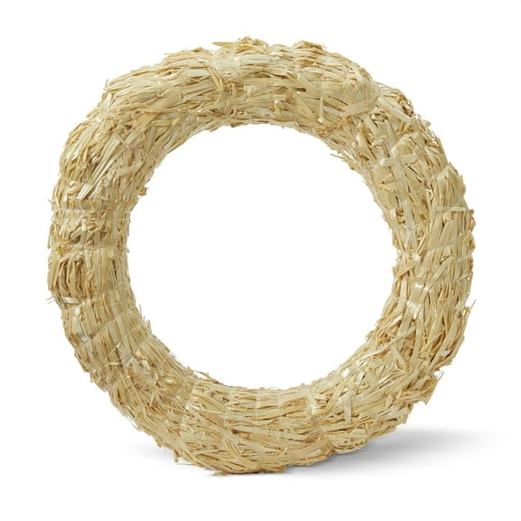 FloraCraft Straw Wreath 16" Clear Wrap
