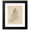 thumbnail image 2 of Sir Joshua Reynolds 12x14 Black Modern Framed Museum Art Print Titled - Study of a Seated Woman, 2 of 5